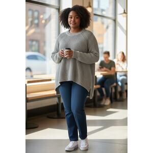 Eileen Fisher THE FISHER PROJECT  Lofty Merino Waffle Knit Sweater  XL